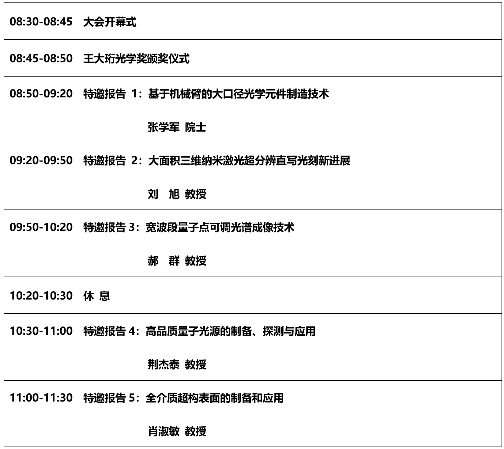 会议日程